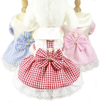Pet Izšūta Kleita Drēbes, Tutu Svārki Kāzu Suns Kleita Pet Princese Kleitas Modes Suņu Apģērbu Maziem Suņiem Yorkie XL-XXL