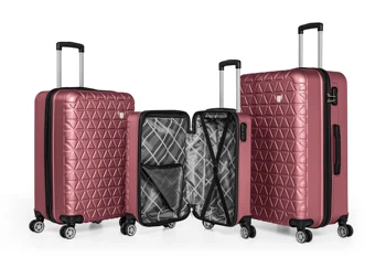 ABS neatsavināmas triple ceļojumu koferu komplekts-bagāžas soma ceļojumu čemodāns, biznesa čemodāns, ratu soma, klusa riteņa bagāžas