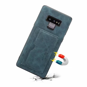 Luksusa Patiesu Real Leather Case For Samsung Galaxy Note9 Retro Vintage Atpakaļ Seguma Gadījumos Par Samsung 9. Piezīmi Gadījumā