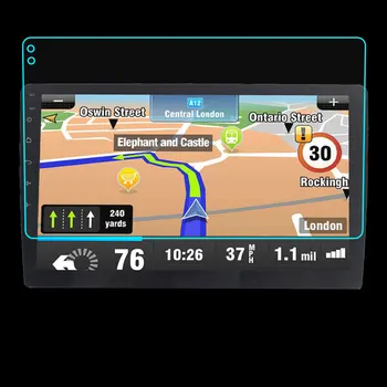 Auto Rūdīts Stikls Radio radio DVD GPS LCD skārienekrānu Plēves Uzlīme Aizsardzības 9 collu magnetofona stereo auto radio