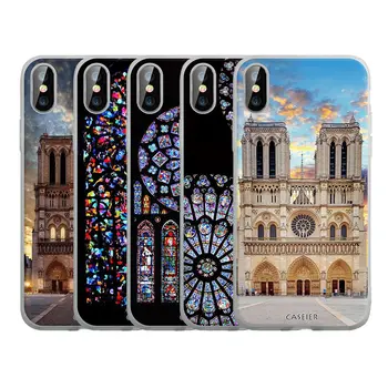 CASEIER Notre Dame de Paris Tālruņa Lietā Par iPhone 11 Pro X XS MAX Senās Ēkas Būtiska iPhone 6 7 8 6S PLUS XR Aizmugurējo Vāciņu