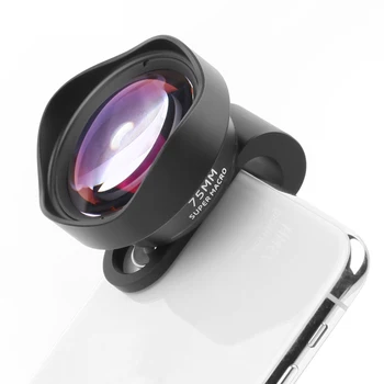 SQPP Pholes 75mm Mobilo Makro Objektīvs Tālruņa Kameru ar Makro Lēcas Iphone Xs Max Xr X 8 7 S8 S9 S7 Piexl Klipu Par 4k Hd Objektīvs