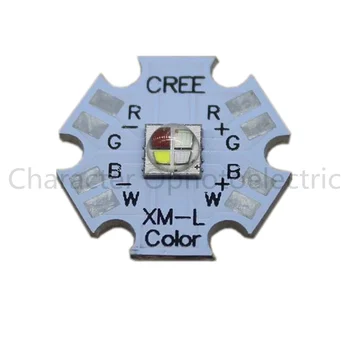 10w Cree XLamp XML XML RGBW RGB Balts vai RGB, Silti Balta Krāsa High Power LED Avotu 4-Chip 20mm Zvaigžņu PCB Kuģa