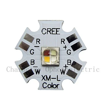 10w Cree XLamp XML XML RGBW RGB Balts vai RGB, Silti Balta Krāsa High Power LED Avotu 4-Chip 20mm Zvaigžņu PCB Kuģa