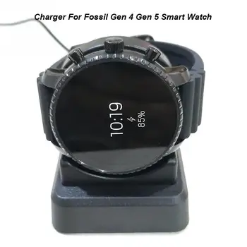 Adapteris Stāvēt ABS Bezvadu Vienkāršu Mājas Biroja Piederumi Vertikālā Smart Skatīties Lādētāju, Portatīvā Lādēšanu Bāzes Fosilā Gen 4 5