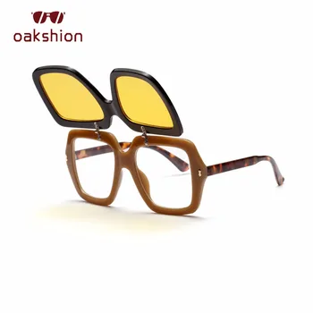 Oakshion Zīmola Dizaineru Sieviešu Moderns Laukumā Saulesbrilles Lielo Rāmi, Atveriet Objektīva Vīriešiem Vintage Āra Braukšanas Toņos Gafas de sol