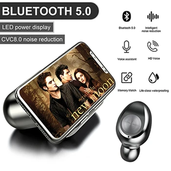 TWS bluetooth austiņas 5.0 Touch Austiņas bezvadu austiņas Ar Mikrofonu Zvanu LED Displejs, sporta Spēļu Austiņas Ar Power Bank