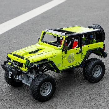 Tehnikas Sērija KM Attālās Vadības Bloku 1:8 RC Auto Jeep Wrangler Rubicon bezceļu Transportlīdzekļa Ķieģeļi Bērniem, Rotaļlietas, Dāvanu