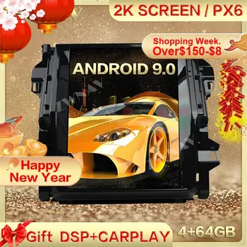 PX6 DSP Carplay Tesla ekrāna 4G+64GB Android 9.0 Auto Multimedia Player TOYOTA FORTUNER 2016 GPS Radio Auto stereo galvas vienības