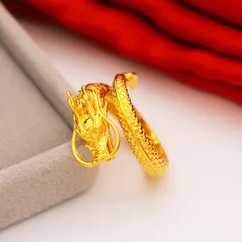 Jauno Modes Etniskā Dizains 24K zeltu, Vīrs un sieva, Gredzeni Mīļākais Pāris Gredzeni Alliance Zelta Kāzu Joslā Gredzeni noteikti Sieviešu, Vīriešu