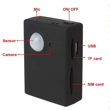 Mini X9009 GPS Tracker Smart Bezvadu PIR Kustības Detektors ar Sensoru, kas Atbalsta HD Kamera, SMS, MMS GSM pretaizdzīšanas Signalizācijas Sistēma, kas Mirco USB