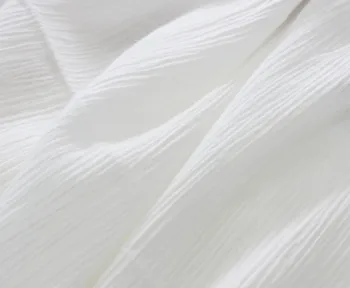 SUJASANMY Soild Baltā Krāsa 40X40/68X52 Kokvilnas Marle Krepa Auduma Apģērbu Sasmalcināts Tissu Apģērba Dāmas Svārki Tekstila Vienu Metru