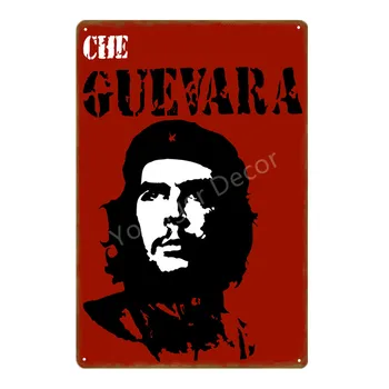 Retro Vintage Metāla Zīmes Che Guevara Plakātu Sienas Mākslas Glezniecības Plāksne Krogs, Kafejnīca Room Club Pusi, Mājā Mājās Apdare YD046