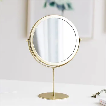 Ziemeļvalstu Aplauzums Spogulis, Apaļas Pārnēsājamas Mērci Vannas Spogulis Kaltas Dzelzs Zelta Rāmis Iedomība Spoguļi Darbvirsmas Dekoratīvie Rotājumi