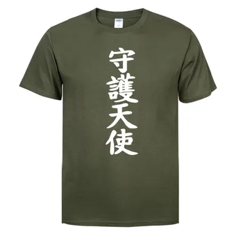 Hieroglifs Eņģelis Aizbildnis O-veida KAKLA T-krekls Vīriešiem, jaunas vasaras modes tshirt Īsām Piedurknēm T Krekls Vīriešu t-veida