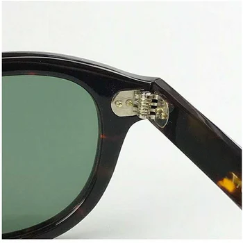 Džonijs Deps Polarizētās Saulesbrilles, Zaļās Lēcas Vīrietis Sieviete Modes Luksusa Band Vintage Acetāts Brilles Rāmis Ar Kasti, Augstas Kvalitātes