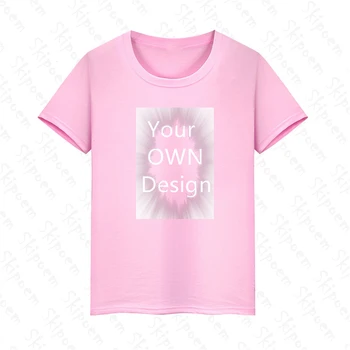Savu drukāto saturu, vīrieši un sievietes, kas pielāgots attēla DIY īsām piedurknēm kokvilnas T gadījuma krāsu T-krekls apģērbs T-kreklu apdruka
