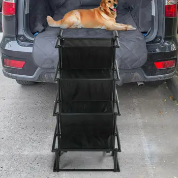 Locīšanas Suns Kāpnes Metāla Rāmis Suns Rampas Automašīnas SUV Kravas w/4 Soļi,Vidējs Suns