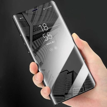 Skaidru Skatu Spogulis Gadījumā Huawei Y5 Ministru 2018 Lietu Vāku y5 2018 Diezgan Apšuvuma Āda Flip Case for Huawei Honor 7S