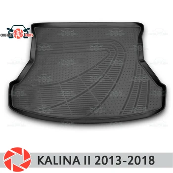 Par Lada Kalina II 2013-2018 bagāžnieka paklāja grīdas paklāji, kas nav slīdēšanas poliuretāna netīrumiem aizsardzības, iekšlietu bagāžnieka auto stils