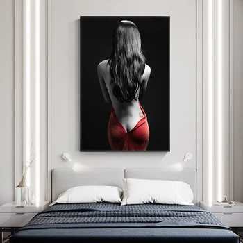 Mūsdienu Sexy Pusi Pliks Sieviešu Plakāti un Izdrukas Sienas Mākslas Audekls Gleznošanai kailu Sieviešu Attēli uz dzīvojamo Istabu Mājas Apdare