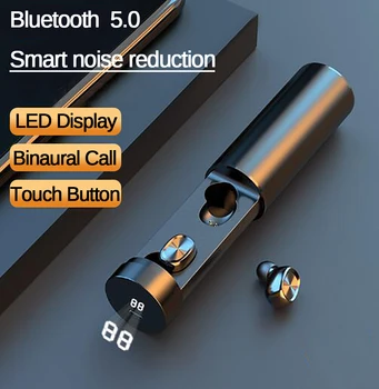 TWS B9 Austiņas Bluetooth 5.0 Bezvadu Austiņas 8D HIFI Sporta MIC Earbuds, sporta Spēļu, Mūzikas Austiņas, kas aprīkotas ar maksas kaste