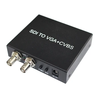 Raidījums SDI Converter Augstas Izšķirtspējas Video Converter Pārvērst SD/ HD/ 3G-SDI Signālu uz VGA & CVBS & SDI Signālu