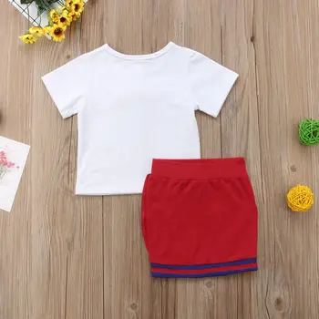 Canis Bērniem, Meitenēm Bantes, Ziedu T-krekls Saspringts Svārki Apģērbs Apģērbs