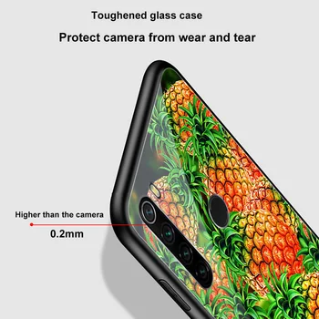 Gudrs Ananāsu Gadījumā Xiaomi Redmi Piezīme 8 9 7 8T K20 K30S 6 Pro Mi Piezīme 10 9 9T 8 Pro SE Poco X3 F1 Stikla Telefonu Gadījumos Vāciņu
