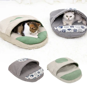 Noņemams Suns, Kaķis Gultā, Kaķis Guļ Maisā Dīvāni Mat Ziemas Siltu Kaķu Māju, Mazo Mājdzīvnieku Gulta Kucēns Audzētava Ligzdu Spilvenu Pet Produkti