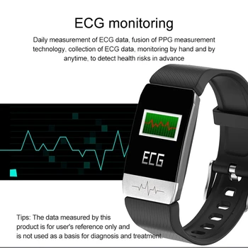 Smart Aproce EKG+PPG Ķermeņa Temperatūra, Fitnesa Tracker asinsspiediens Ūdensizturīgs Mūzikas Vadības Smart Josla Sporta