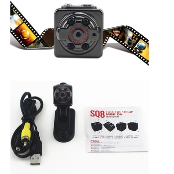 Mini Cam WIFI Kameru SQ8 PILNA Nakts Redzamības Ūdensizturīgs Apvalks, CMOS Sensors Ieraksti Videokameras DV maza kamera