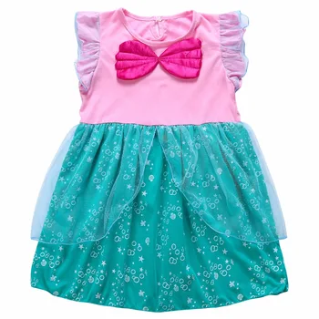 Baby Girl Apģērbu Puķu Meitene Kleitas 2019 cinderell Cosplay Kostīmu mazā nāriņa Kleita Pasaku Princese Sirēna Puse Kleita 12Y