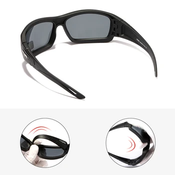 KDEAM Vieglo Svaru Sporta Saulesbrilles Vīriešiem Poalrized Firmas Dizaina Spoguļi UV400 Objektīvs Drošības Aizsardzības, Saules Brilles Ar Lodziņu