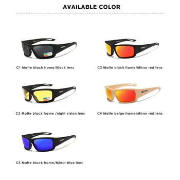 KDEAM Vieglo Svaru Sporta Saulesbrilles Vīriešiem Poalrized Firmas Dizaina Spoguļi UV400 Objektīvs Drošības Aizsardzības, Saules Brilles Ar Lodziņu