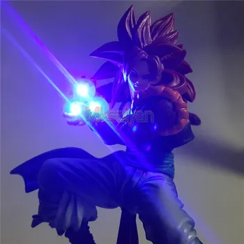 Rīcības Attēls Dragon Ball Z Son Goku Super Saiyan 4 Figura Dragon Ball Lamprar LED Gaismas Displejs DBZ Gogeta Goku Modelis Rotaļlietas
