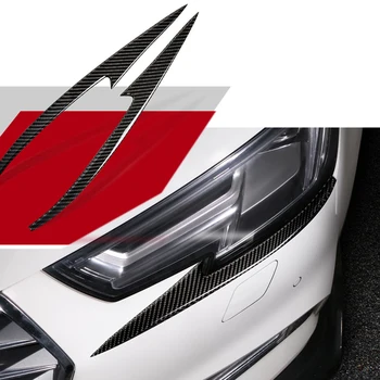 Pāris Auto Oglekļa Priekšējo Lukturu Uzacu Sporta Prātā Vāciņš Melns, Der Audi A4 2009-2016