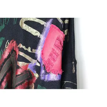 XITAO Vēstuli Modelis Adīts Džemperis Sieviešu Modes 2019 Rudens Elegantu V-Kakla Nelegālo Svaigi Mazie Ikdienas Džemperis Top GCC1985
