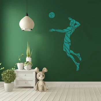 Awesome, Pievienojot Volejbola Cilvēks, Sienas Uzlīmes Decal Dizains, Dzīvojamās istabas Dekori Pielāgotas Krāsas A0049