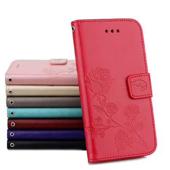 3D Ziedu Āda Flip Case For Xiaomi Pocophone F1 Mi A1 5X A2 Lite Redmi 5, Plus 6 6A S2 3S 4A 4. Piezīme 4X 5 Pro 5.A Pasaules Vāciņu