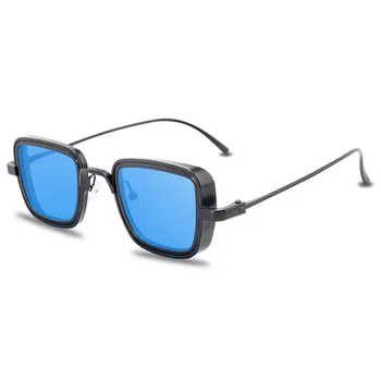 Modes Steampunk Saulesbrilles Zīmola Dizaina Vīrieši Sievietes Vintage Kvadrātveida Metāla Punk, Saules brilles UV400 Toņos Brilles