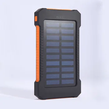 Portatīvie Saules Enerģijas Bankas 10000mah Ūdensizturīgu Ārējo Akumulatoru Backup Powerbank 10000 mah Tālruņa Akumulatora Lādētāju LED Pover Banka