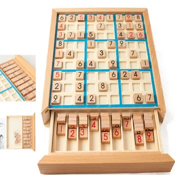 Bērniem Sudoku Koka Šaha Dižskābardis Starptautiskā Dambrete Locīšanas Spēli Rotaļlieta Dāvanu Mācīšanās Un Izglītība Puzzle Rotaļlietas