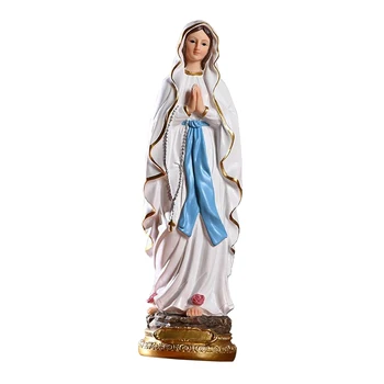 Katoļu Dievmātes Statuja Lourdes Krāsotas Sveķu Ornamentu, Apmēram 30 cm Augsta Dieviete Statueti Mazs Skaitlis Statuetes Dāvanu