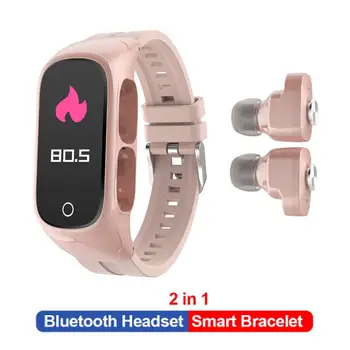 Sporta Skatīties Smart Aproce Daudzfunkcionāls TWS Bluetooth 5.0 Austiņas Skatīties N8 220mAh Smartwatch Android 2 1 Smart Skatīties