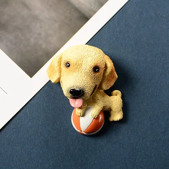 3D ledusskapja magnēts kucēns Karikatūra pet suns, gudrs dzīvnieks radošā ziņu pastu radošo magnēts, ledusskapis ielīmējiet ledusskapis magnēti