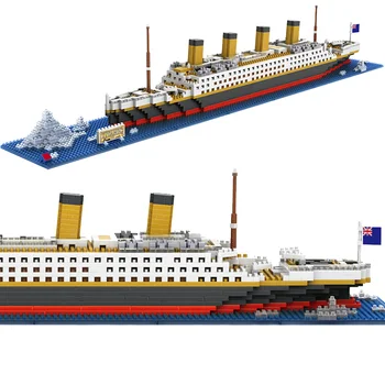 Creator Mini RMS Titānika Kuģa 3D Modeli, Celtniecības Bloki, Mikro Laivu DIY Apkopot 1860Pcs Ķieģeļi Izglītības Rotaļlietas Bērniem Dāvanas