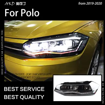 Auto Stils Galvas Lampas Polo LED Lukturu 2010-2020 Jauno Polo priekšējie Lukturi DRL Projektora Objektīvs tuvās Gaismas Augstu Staru Piederumi