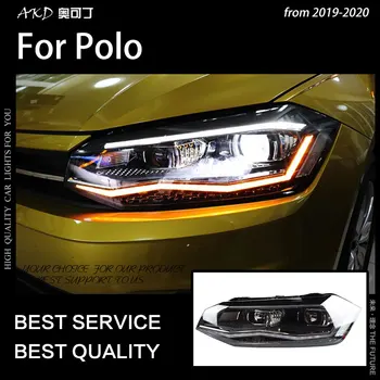 Auto Stils Galvas Lampas Polo LED Lukturu 2010-2020 Jauno Polo priekšējie Lukturi DRL Projektora Objektīvs tuvās Gaismas Augstu Staru Piederumi