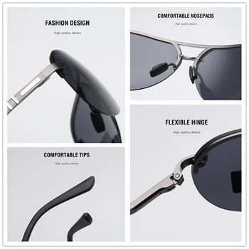 KDEAM Vīriešu Saulesbrilles Zīmola Dizainere Izmēģinājuma Polarizētās Vīriešu Saules Brilles Brilles gafas oculos de sol masculino KD541
